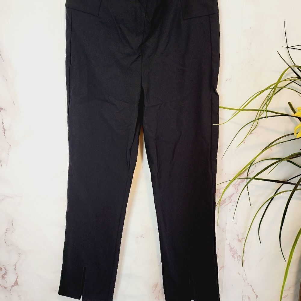 Athleta Pull On Black Split Hem Boot Cut Pants Cr… - image 4